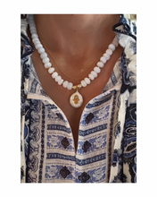 Load image into Gallery viewer, White Opals and Hamsa Necklace
