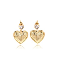 Load image into Gallery viewer, Crystal and Hearts Earrings
